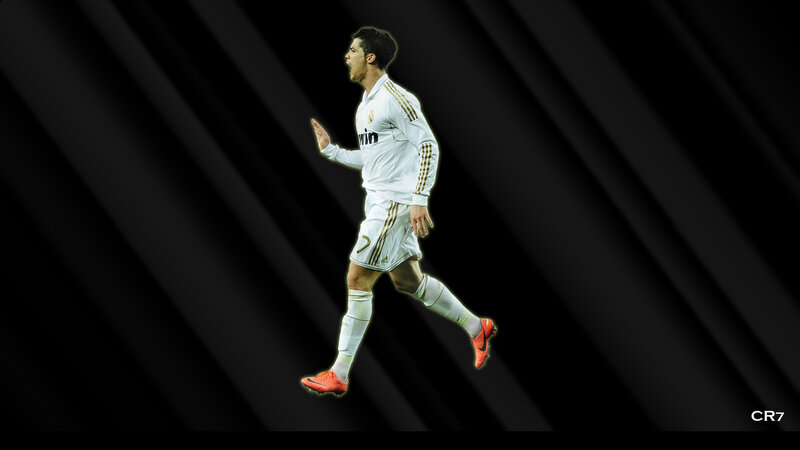 Cristiano Ronaldo Running — Black