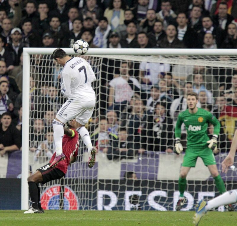 Cristiano Ronaldo scoring a goal