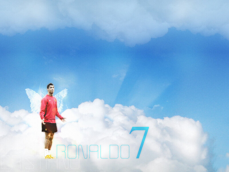 Cristiano Ronaldo with angel wings