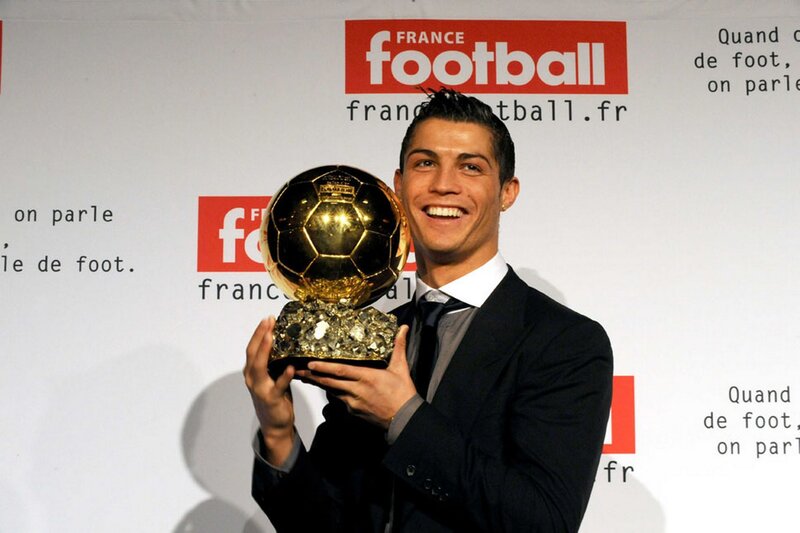 Cristiano Ronaldo with Ballon d'Or