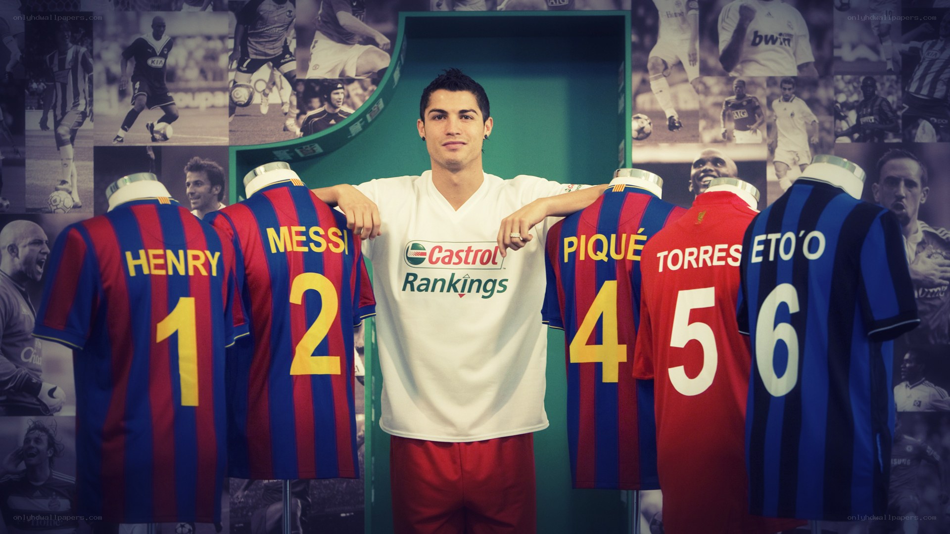 Cristiano Ronaldo with jerseys