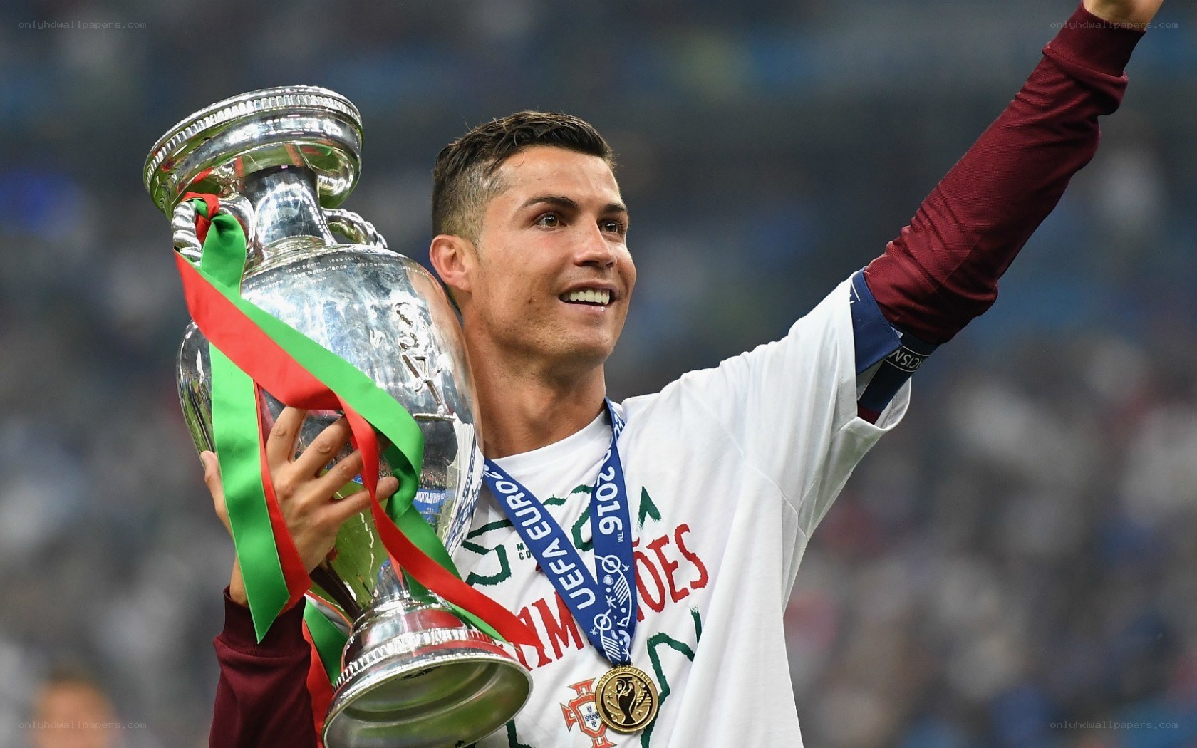 Cristiano Ronaldo with trophy
