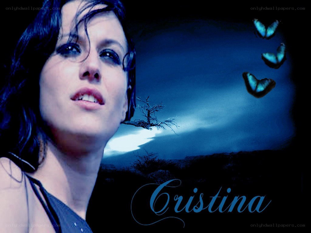 Cristina with butterflies