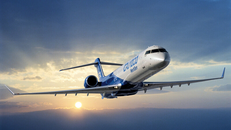 CRJ-900 Aircraft — Blue