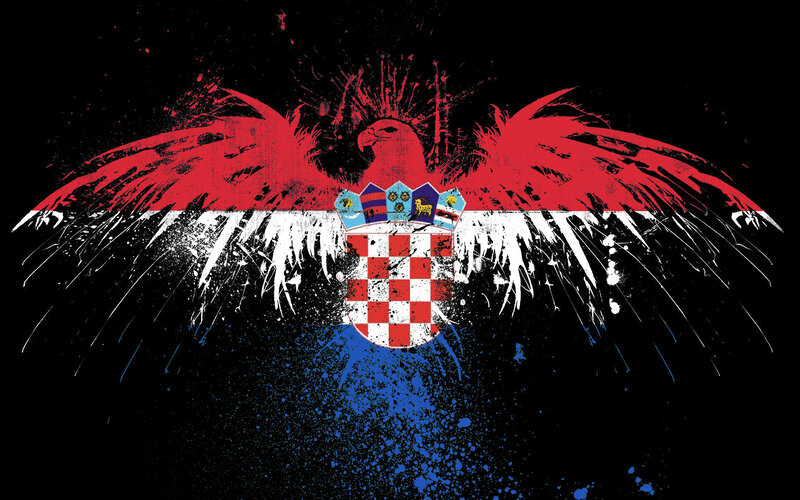 Croatian flag griffin art