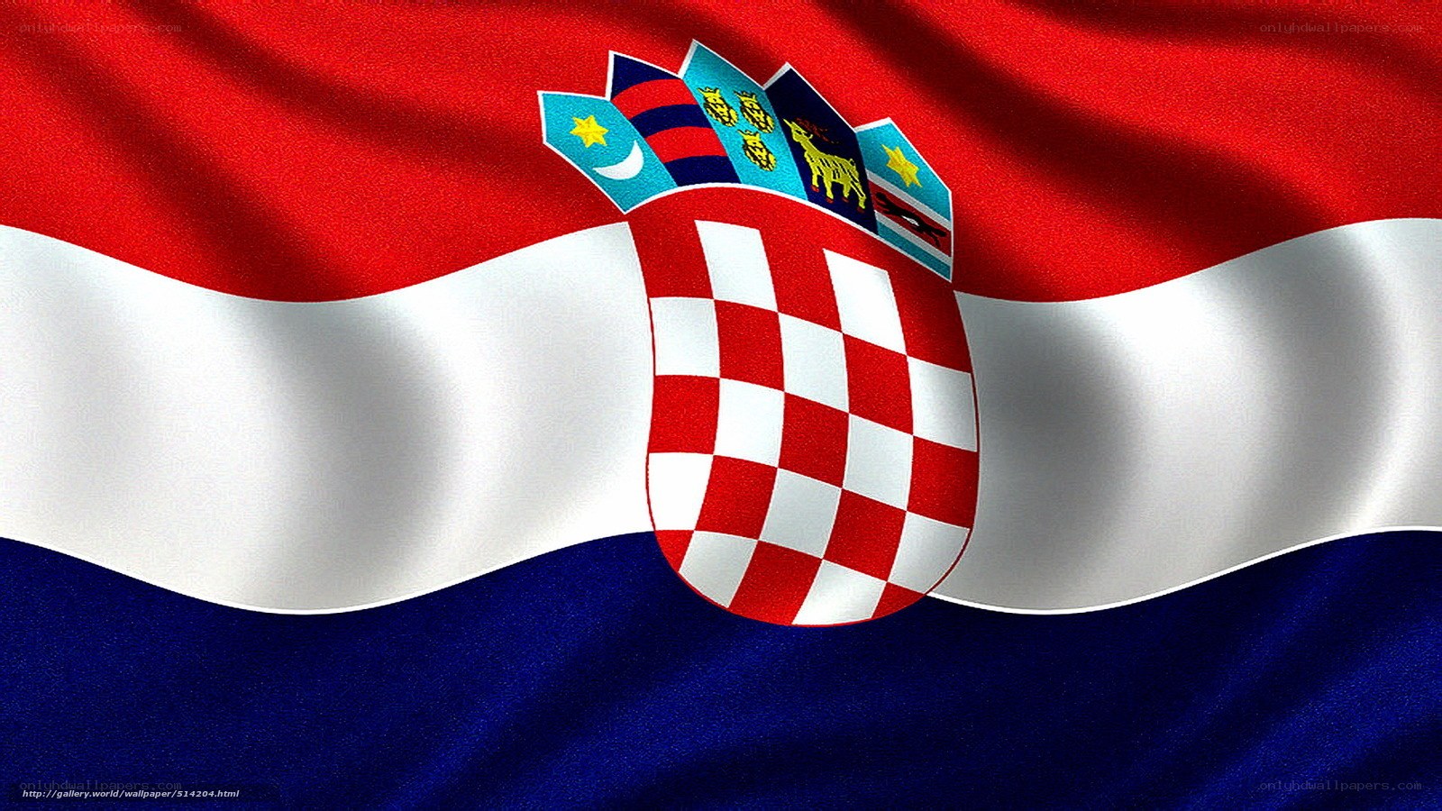 Croatian flag waving