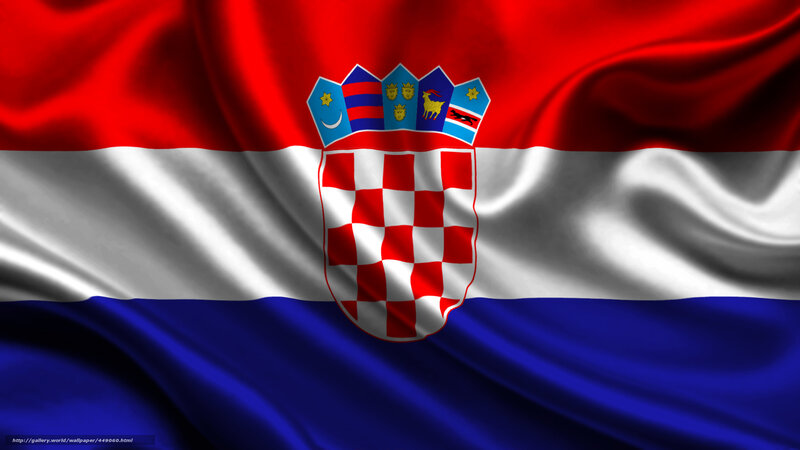 Croatian flag waving