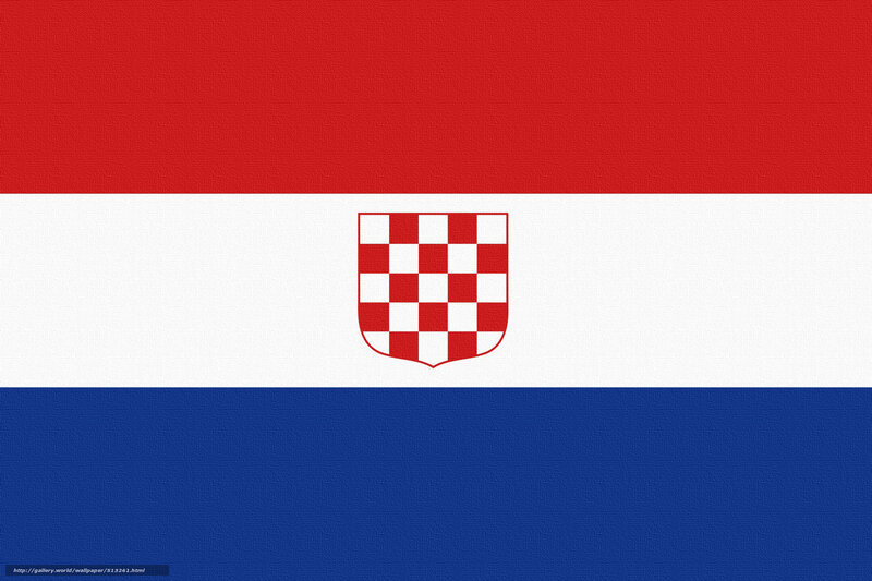 Croatian flag with checkerboard