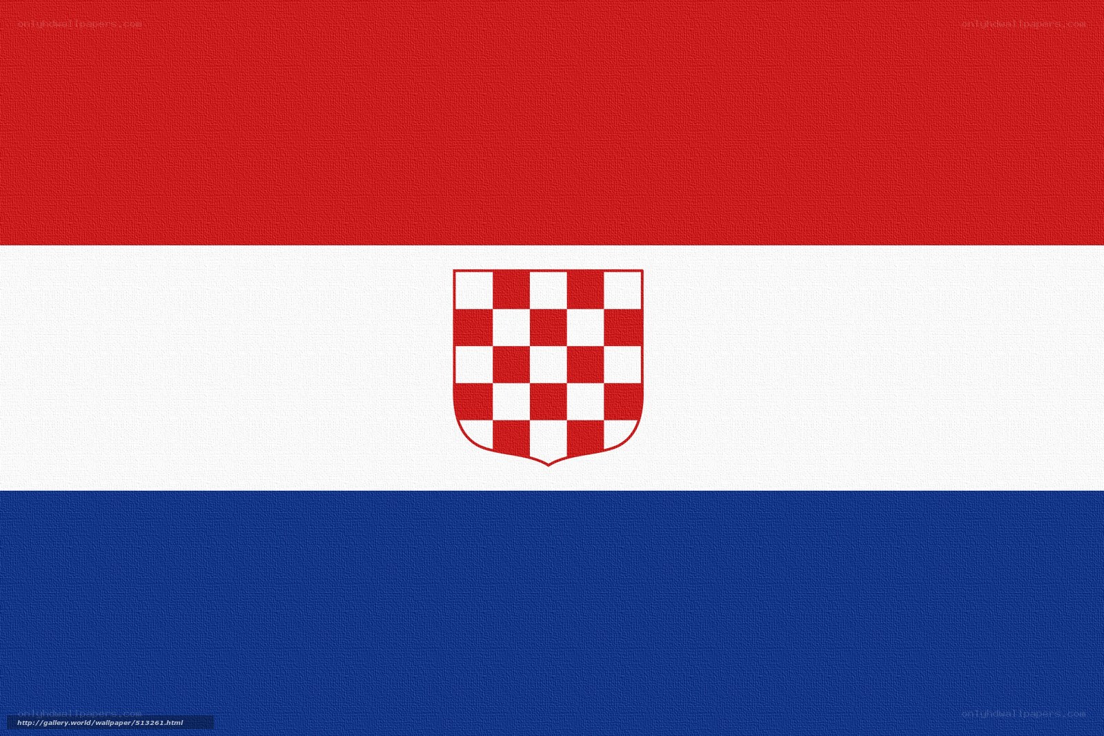 Croatian flag with checkerboard