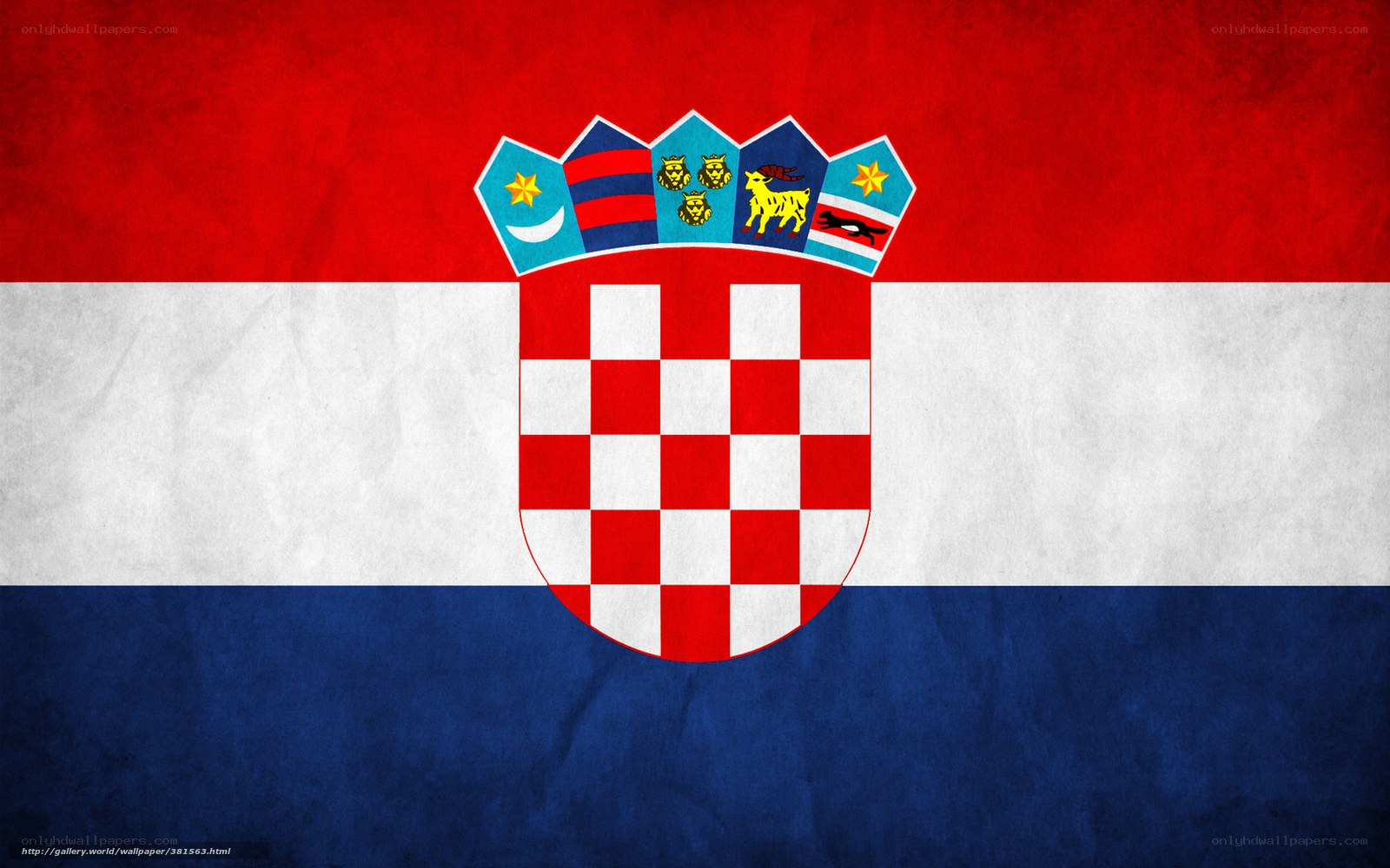 Croatian flag with coat of arms