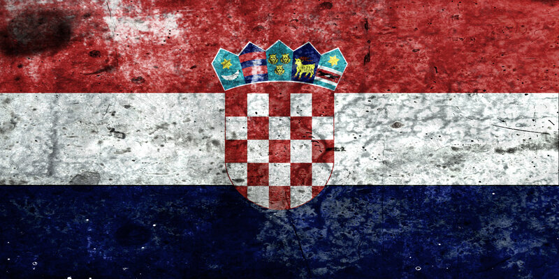 Croatian flag with grunge texture