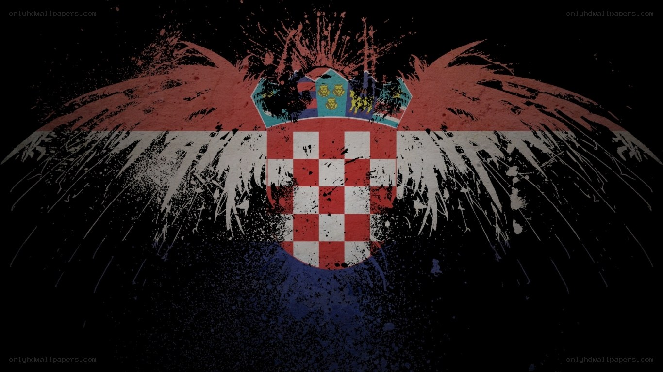 Croatian flag with wings