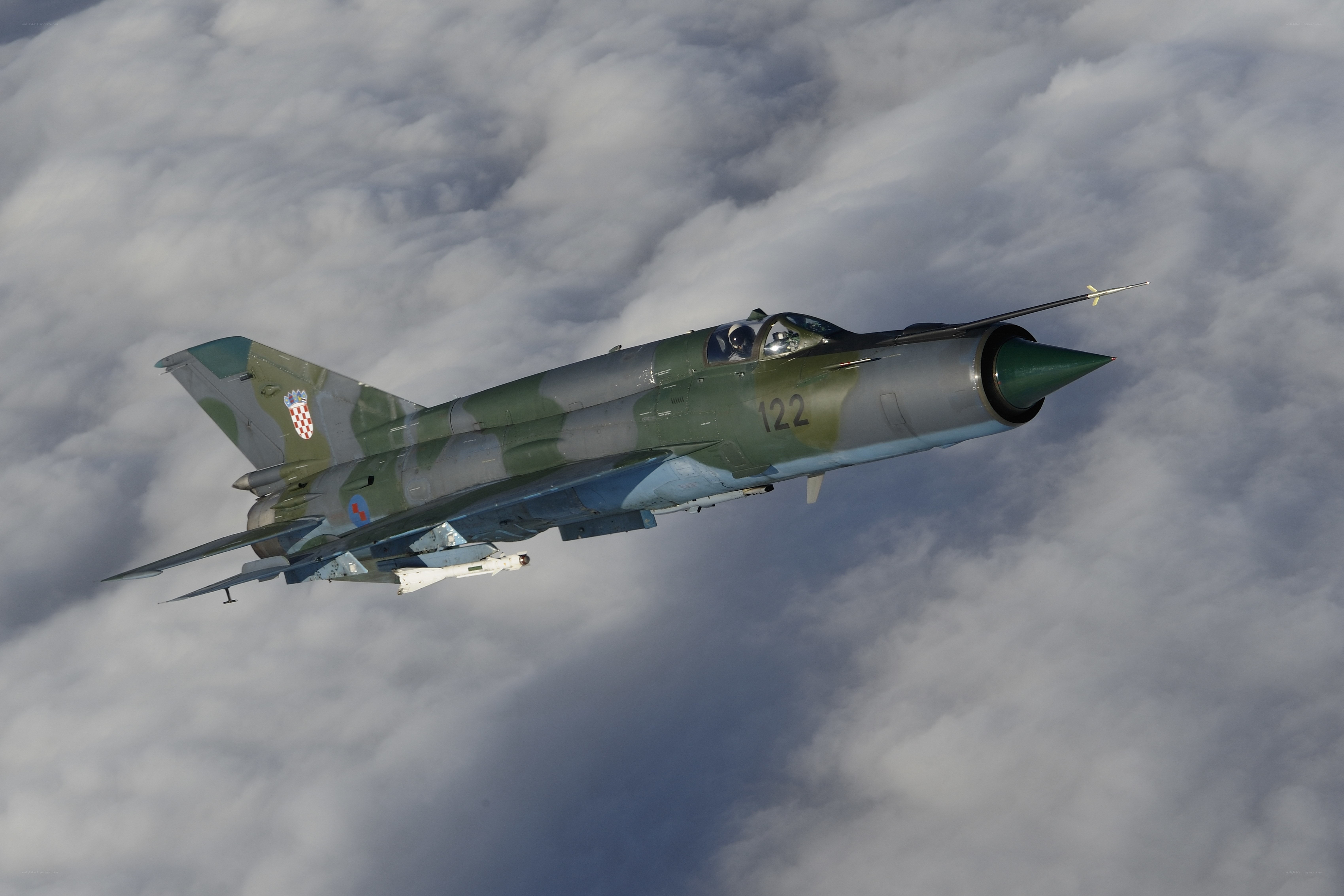 Croatian MiG-21 in flight