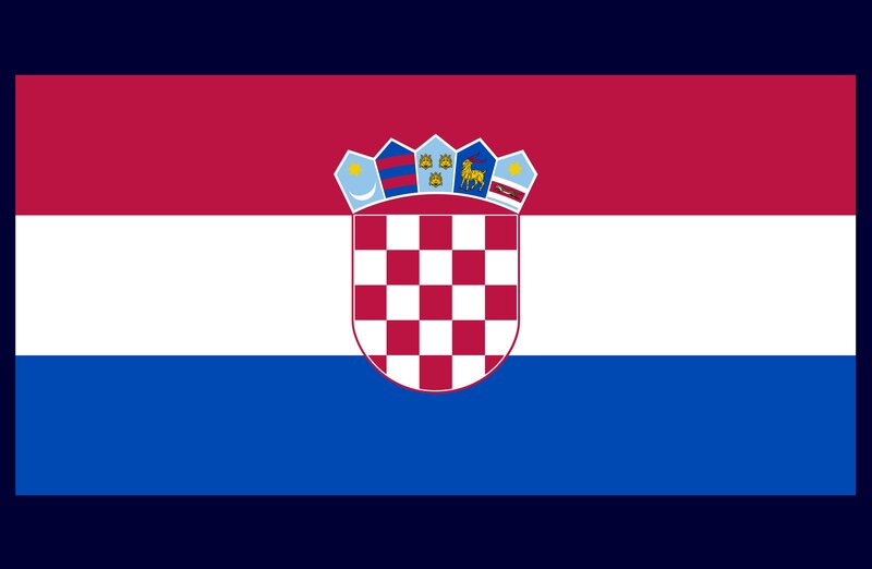 Croatian National Flag — Red, Formal