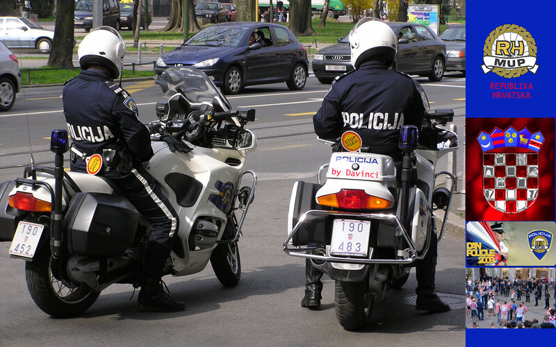 Croatian police on motorcycles