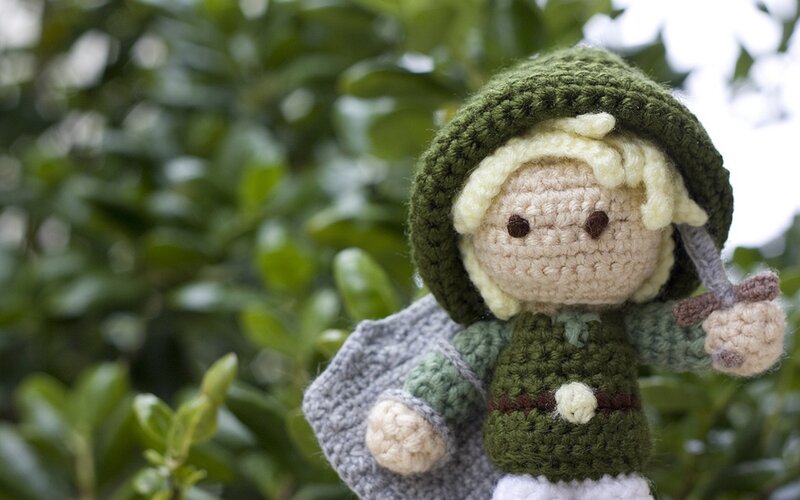 crochet elf doll