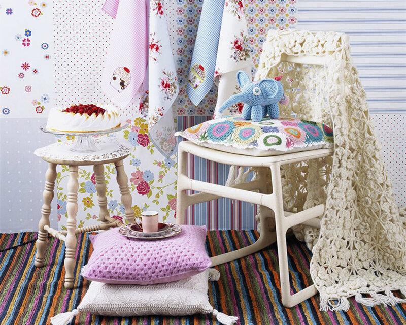 Crocheted Elephant on Chair
