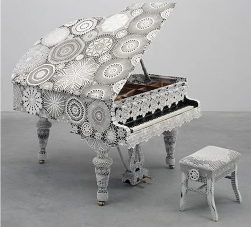Crocheted Grand Piano