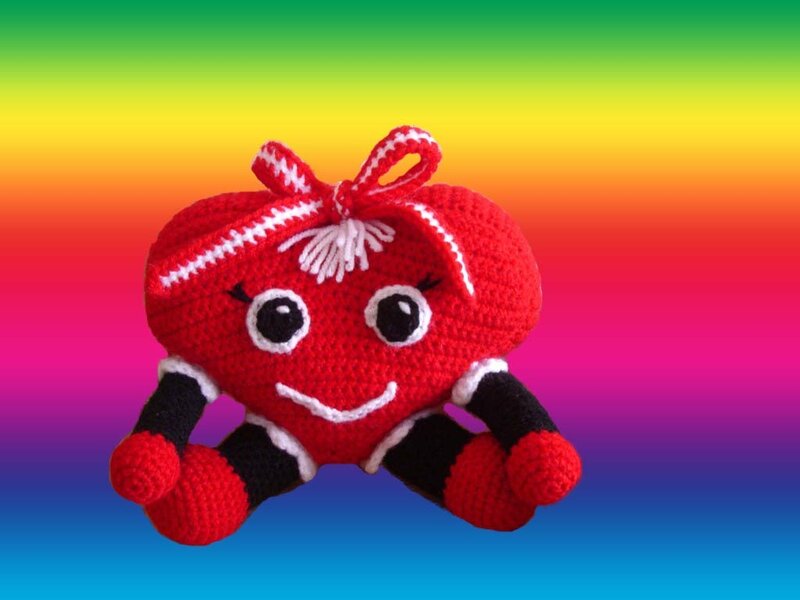 Crocheted Heart Plush