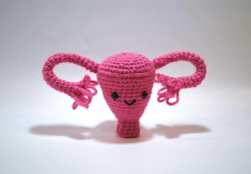 crocheted uterus toy