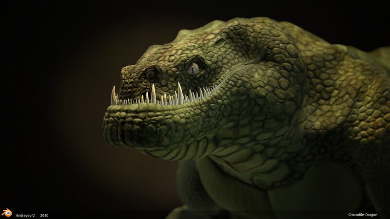 Crocodile-dragon Hybrid — Green