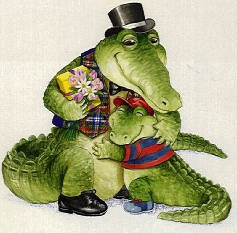 Crocodile Father and Child