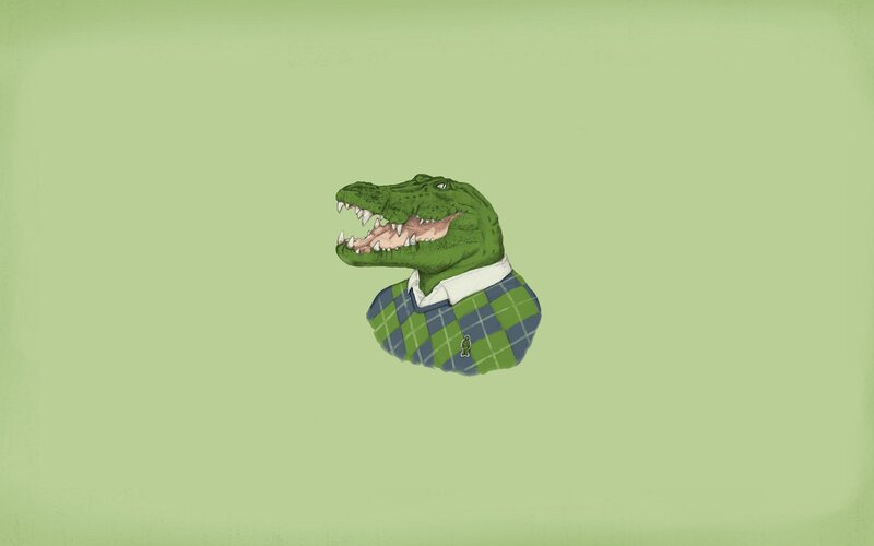Crocodile in Sweater — Green