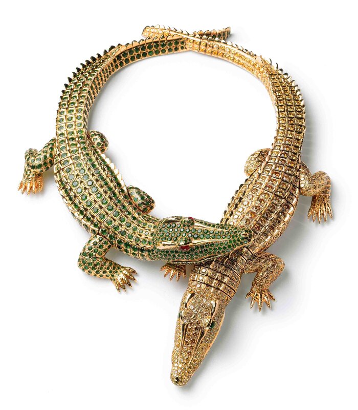 Crocodile jewelry necklace