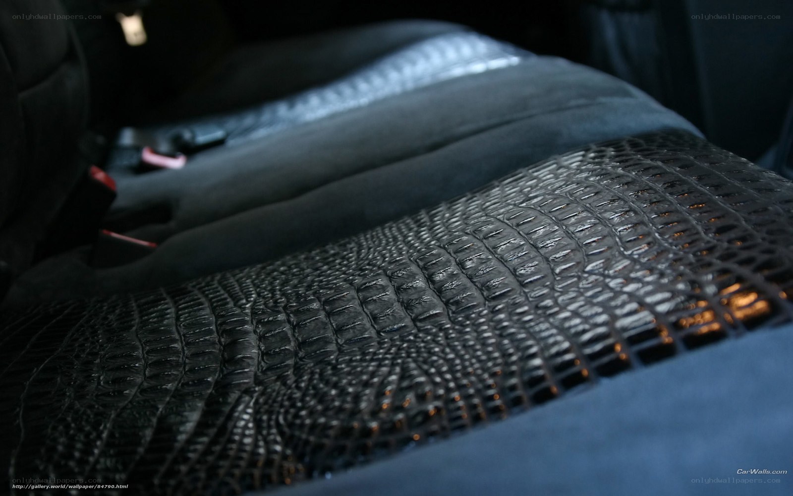 crocodile leather car seat