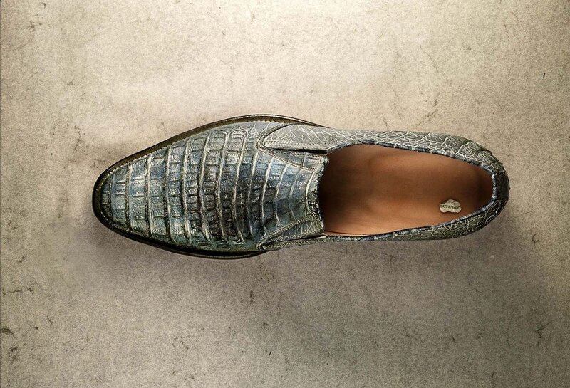 crocodile leather loafer