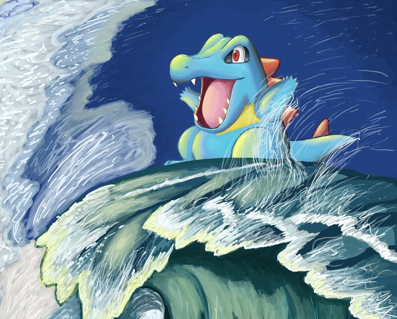 Crocodile-like Creature — Blue