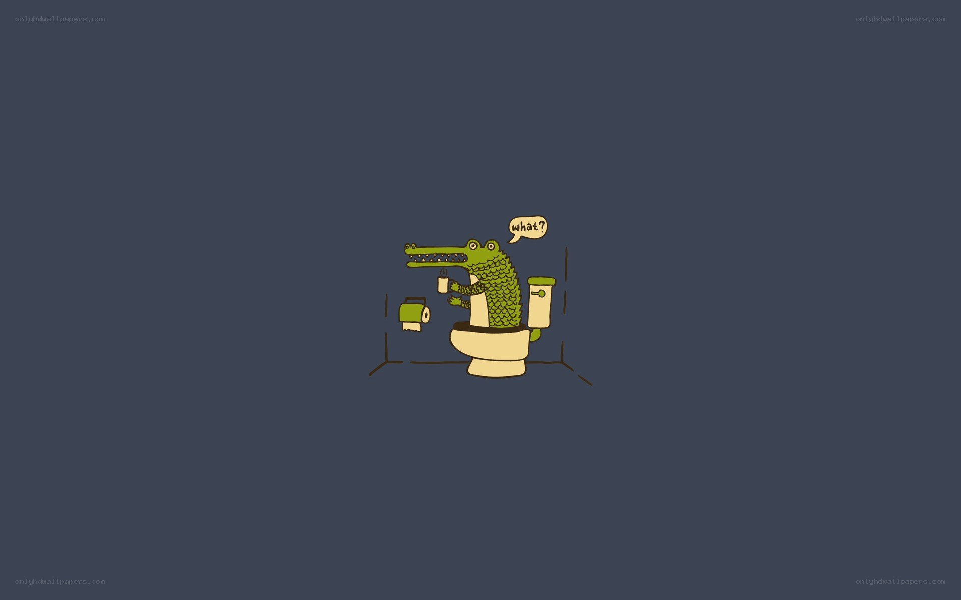 crocodile on the toilet