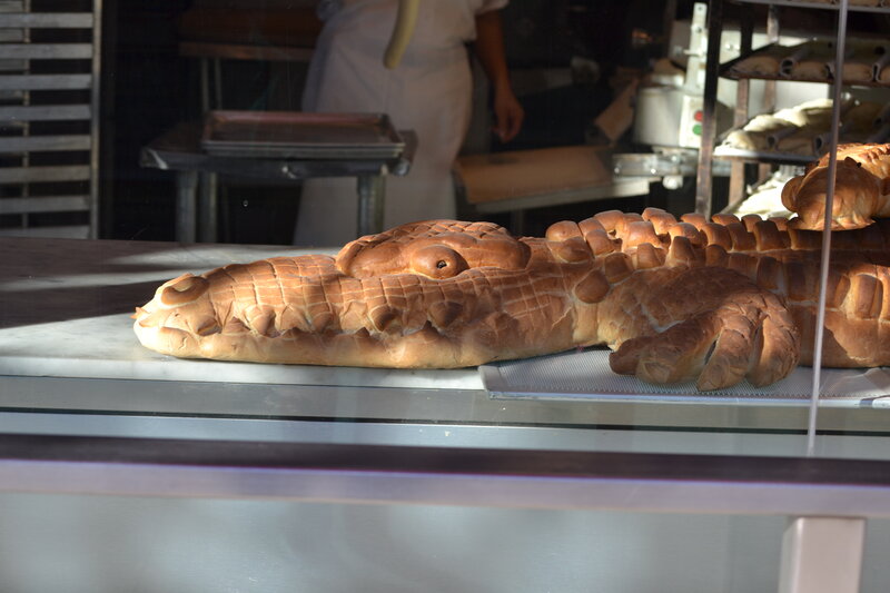 Crocodile-shaped Bread