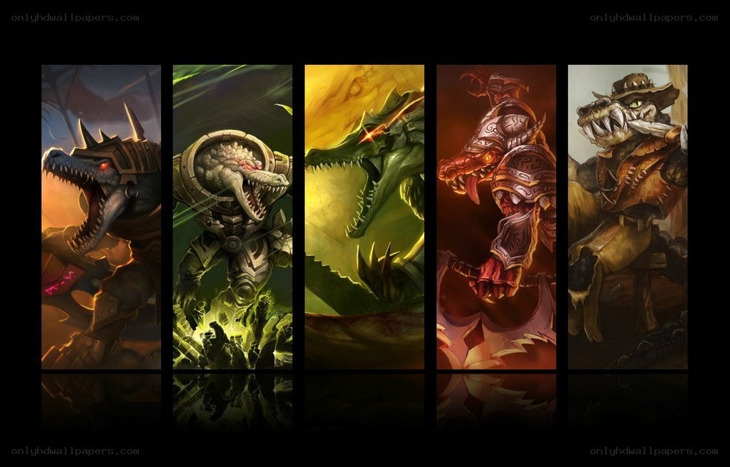 Crocodile-themed fantasy characters