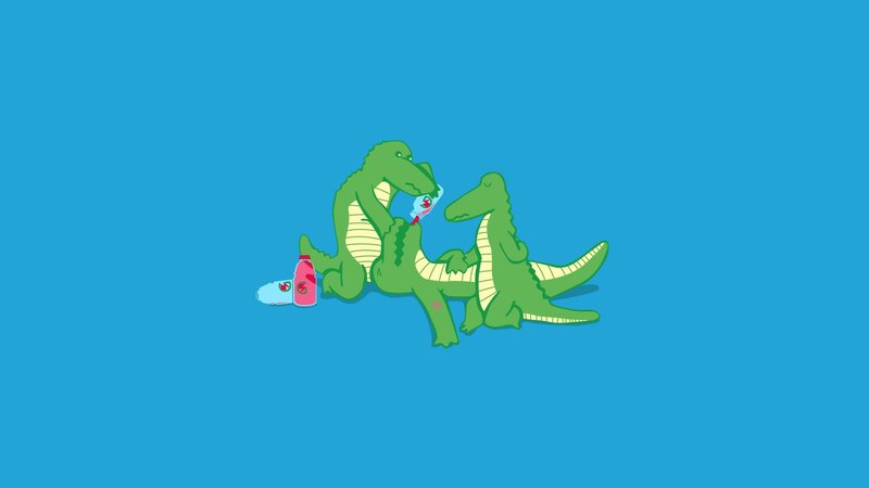 crocodiles with drinks