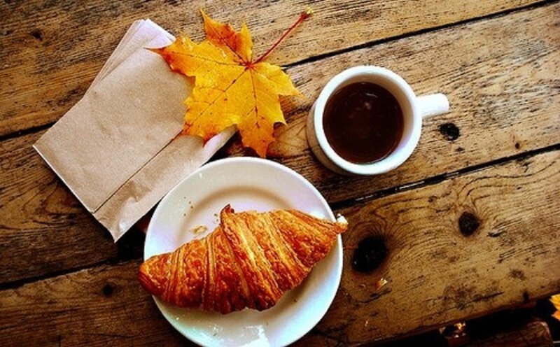 Croissant and Coffee — Brown, Cozy
