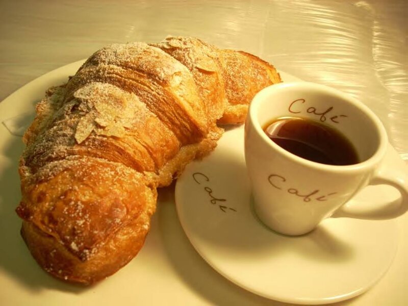 Croissant and Coffee Cup — White, Calm, Morning