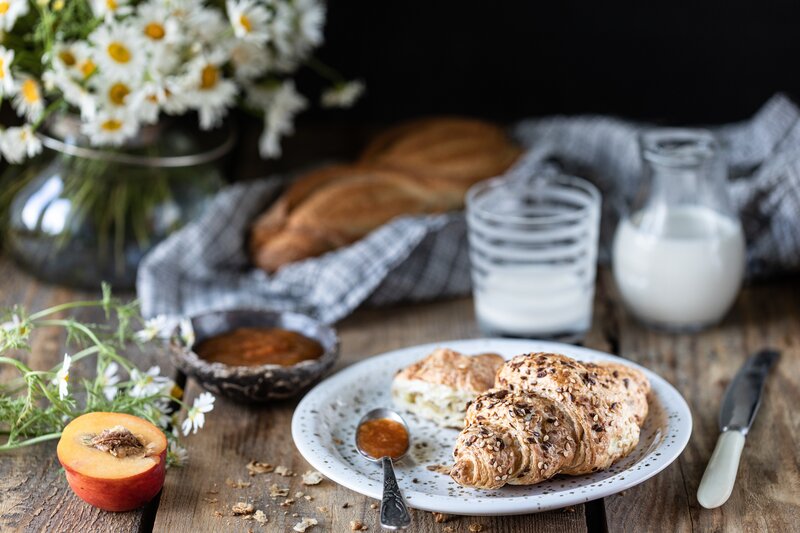 Croissant on a Plate — Brown