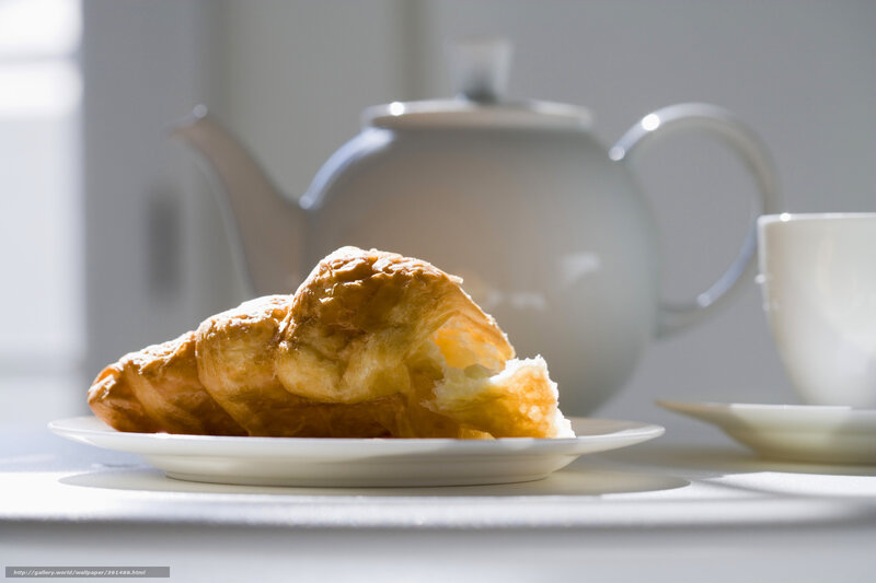 Croissant on a Plate — White, Serene