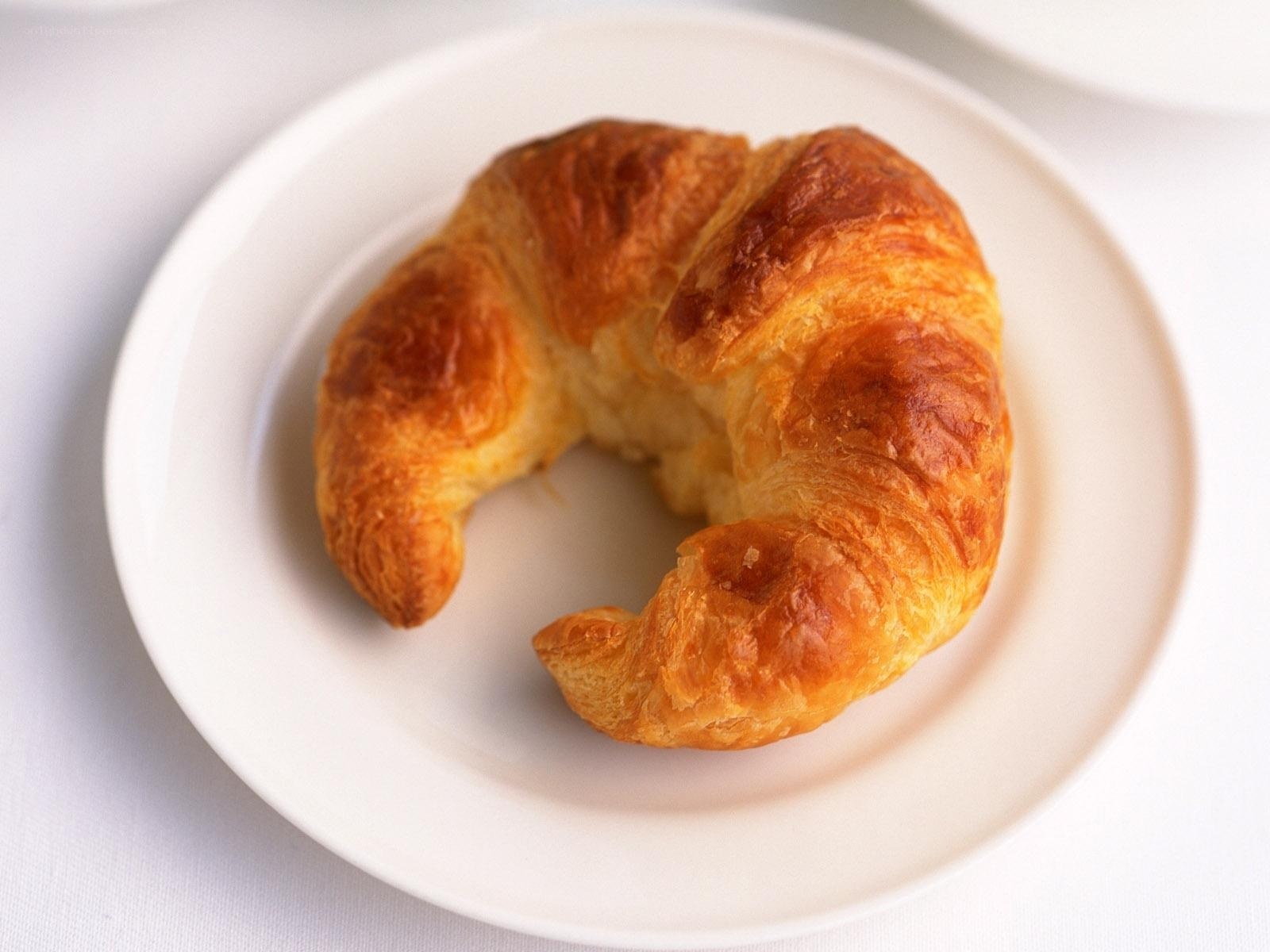 croissant on white plate