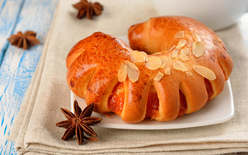 Croissant with Almond Slices