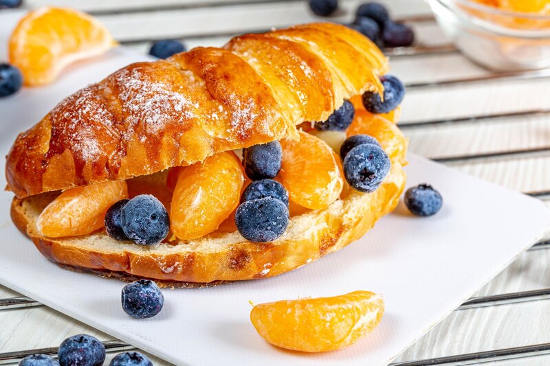 Croissant with Fruit