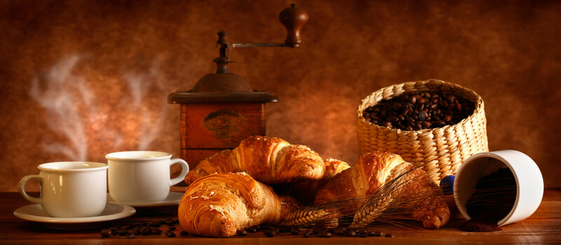 Croissants and Coffee — Brown, Warm