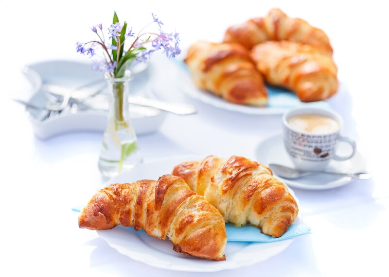 Croissants and Coffee — White, Serene