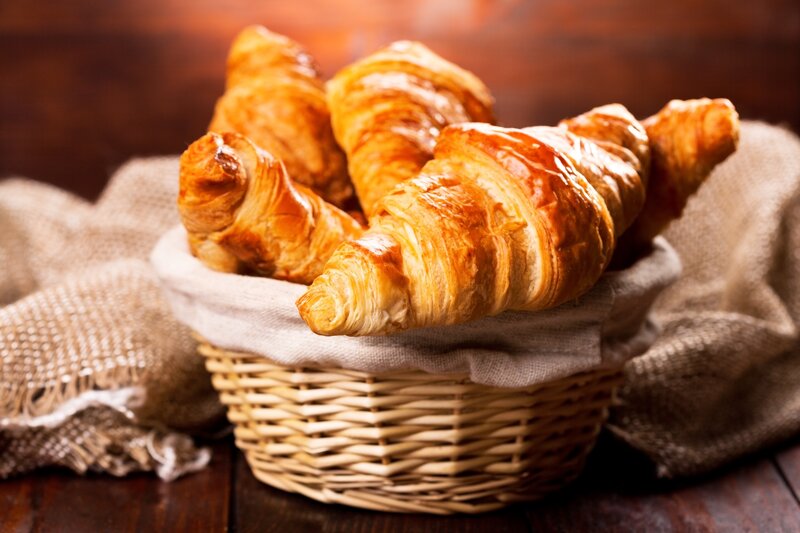 Croissants in Basket