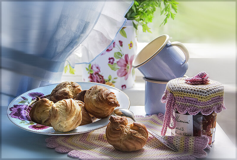 Croissants on a Plate