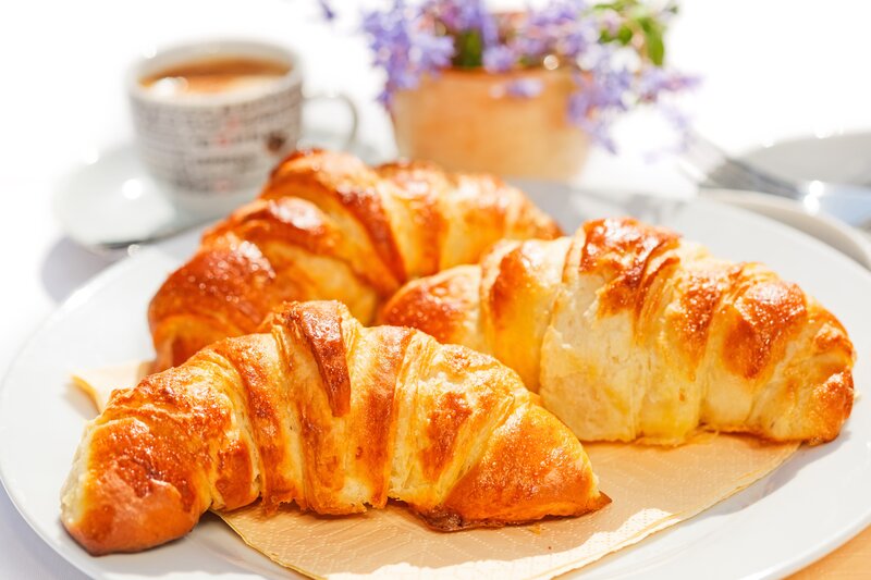 Croissants on a Plate — White, Calm