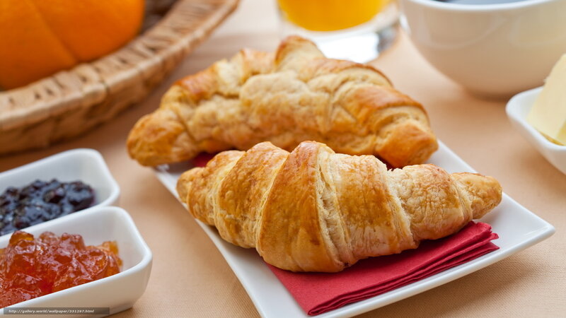 Croissants on Plate — Brown