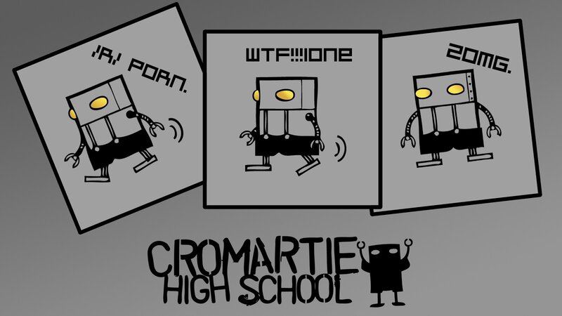 Cromartie High School comic panels