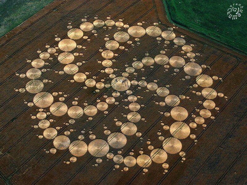 Crop Circle in Field — Brown
